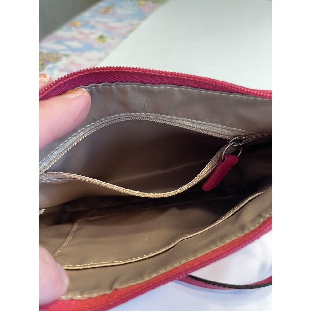 2pc Coach Pink Leather Shoulder Crossbody Handbag Purse w Matching Wallet - Picture 15 of 16